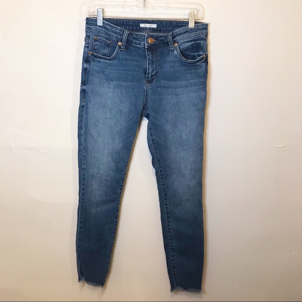 STS Blue Mid-Rise Raw Hem Skinny Jeans Size 29L